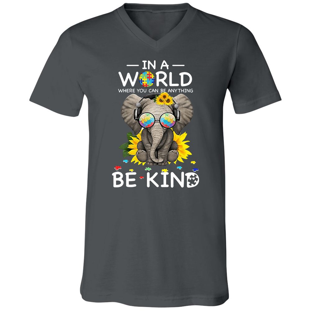Unisex V-Neck T-Shirt - G77U5664 - Asphalt - 12