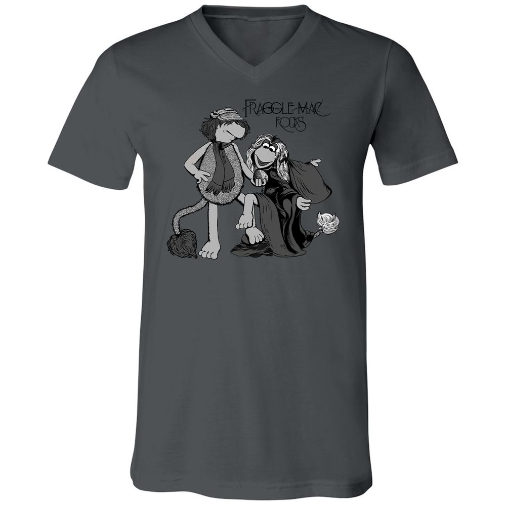 Unisex V-Neck T-Shirt - TBAC4MLE - Asphalt - 12