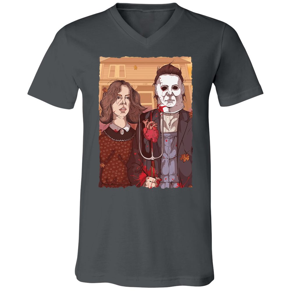Unisex V-Neck T-Shirt - JWGA91PK - Asphalt - 12
