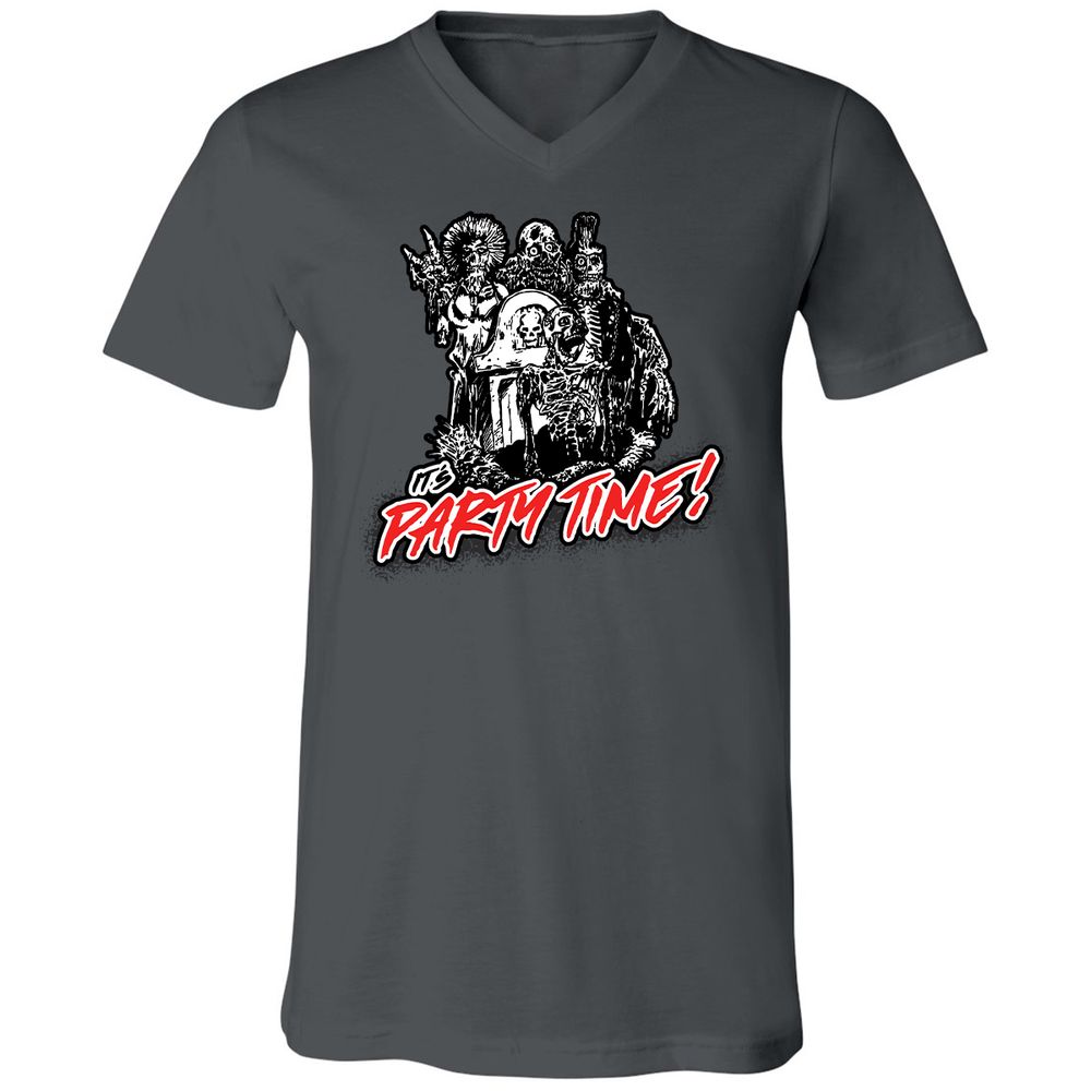 Unisex V-Neck T-Shirt - 7N3BMNV9 - Asphalt - 12