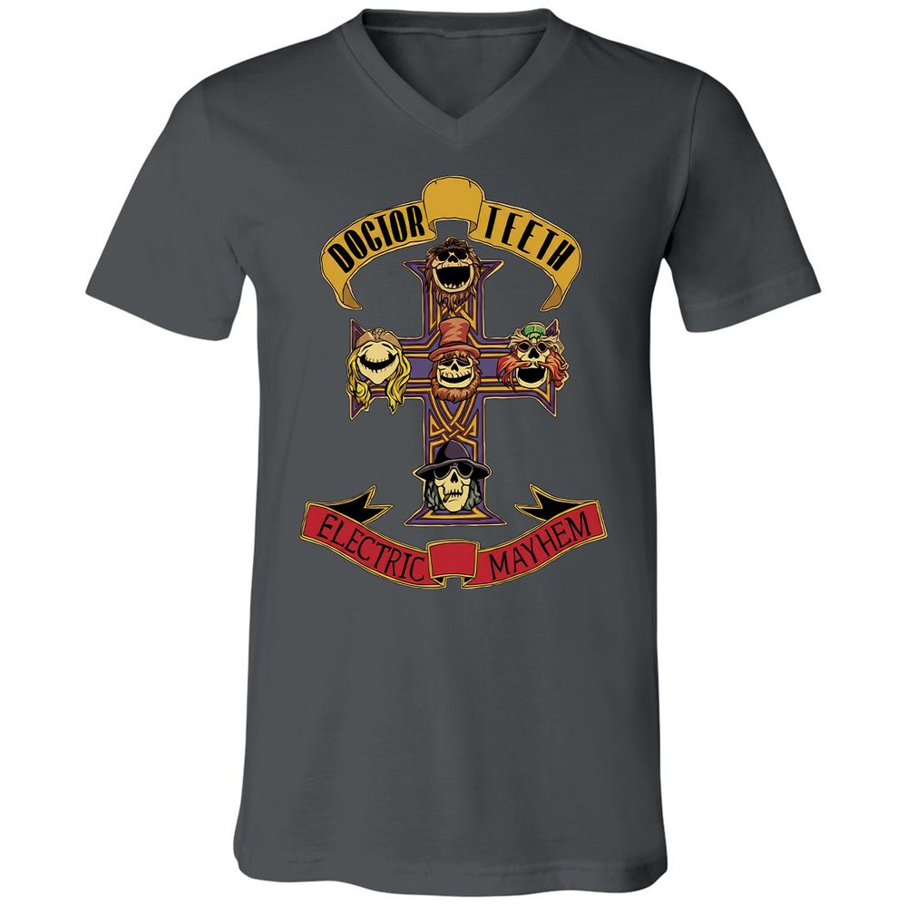 Unisex V-Neck T-Shirt - FYJ7Z9G5 - Asphalt - 12