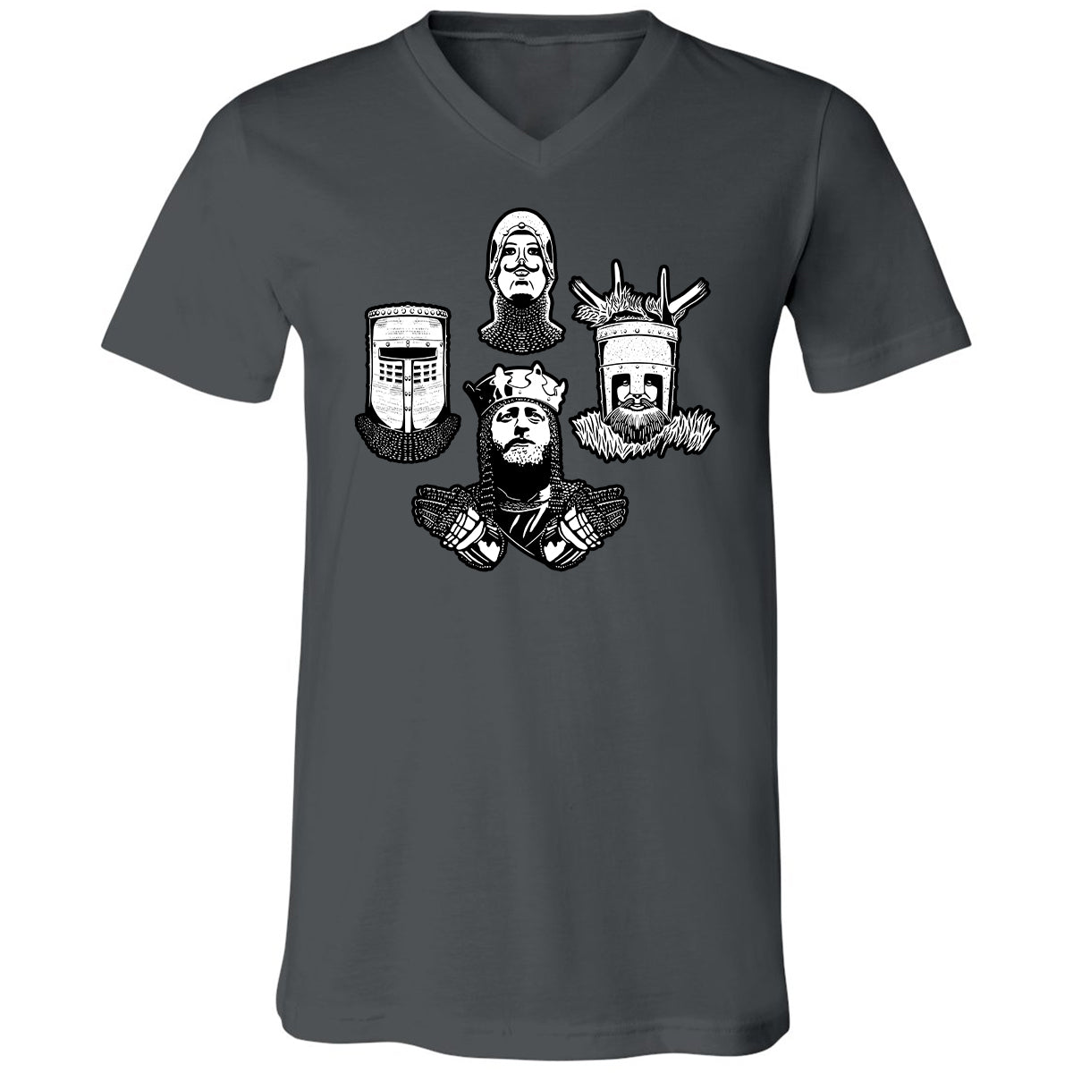 Unisex V-Neck T-Shirt - AL1ZGGQC - Asphalt - 12