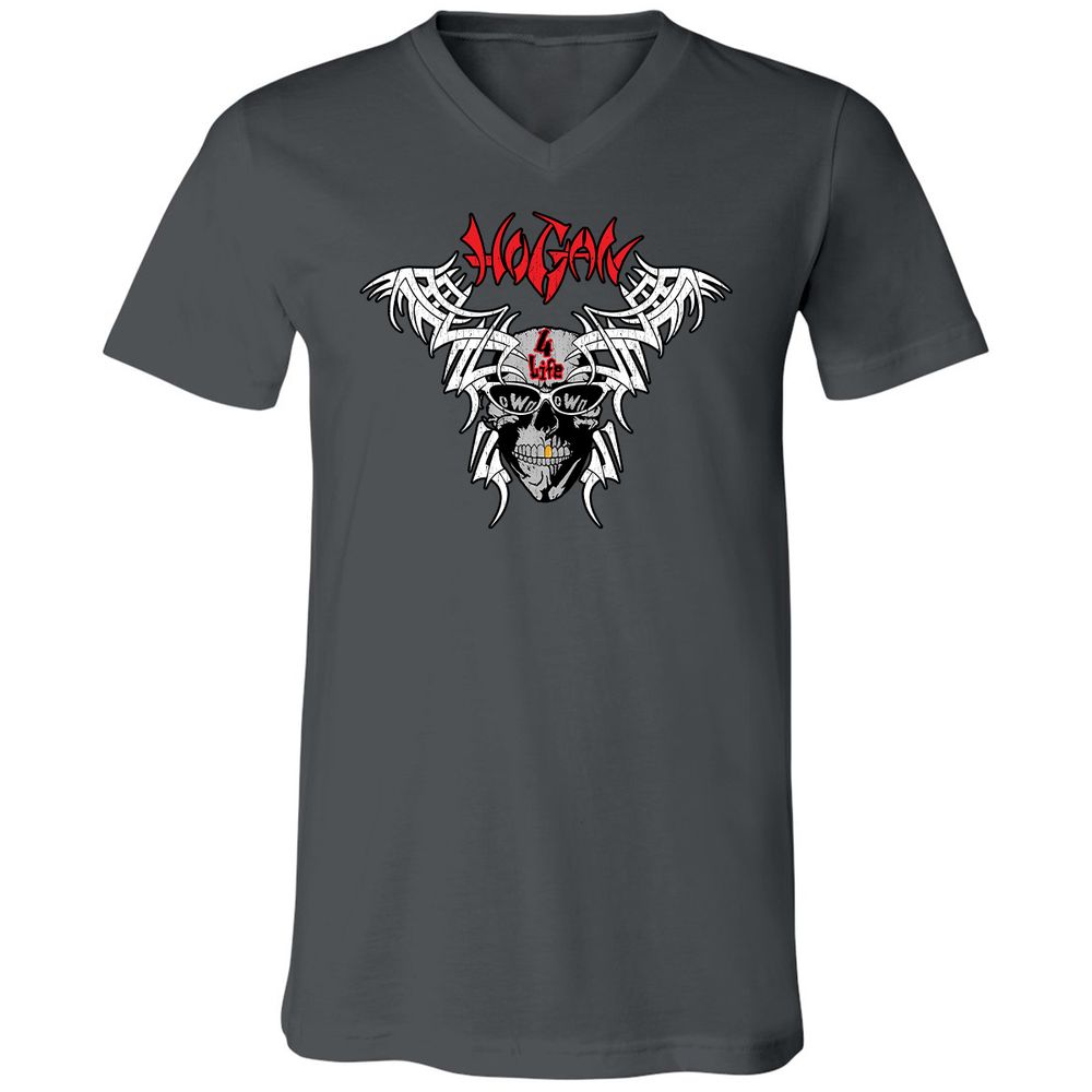Unisex V-Neck T-Shirt - QKHZQ6EX - Asphalt - 12