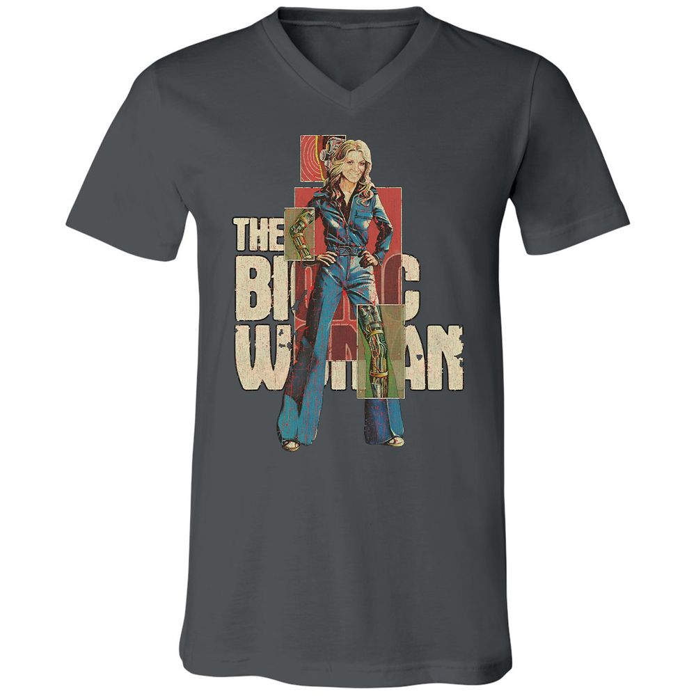 Unisex V-Neck T-Shirt - WUNFJP63 - Asphalt - 12