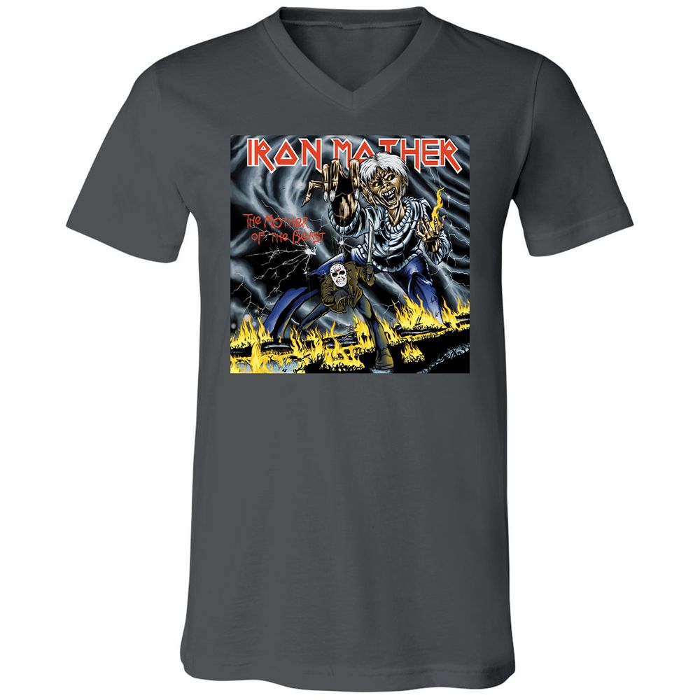 Unisex V-Neck T-Shirt - ZGKGPL7P - Asphalt - 12