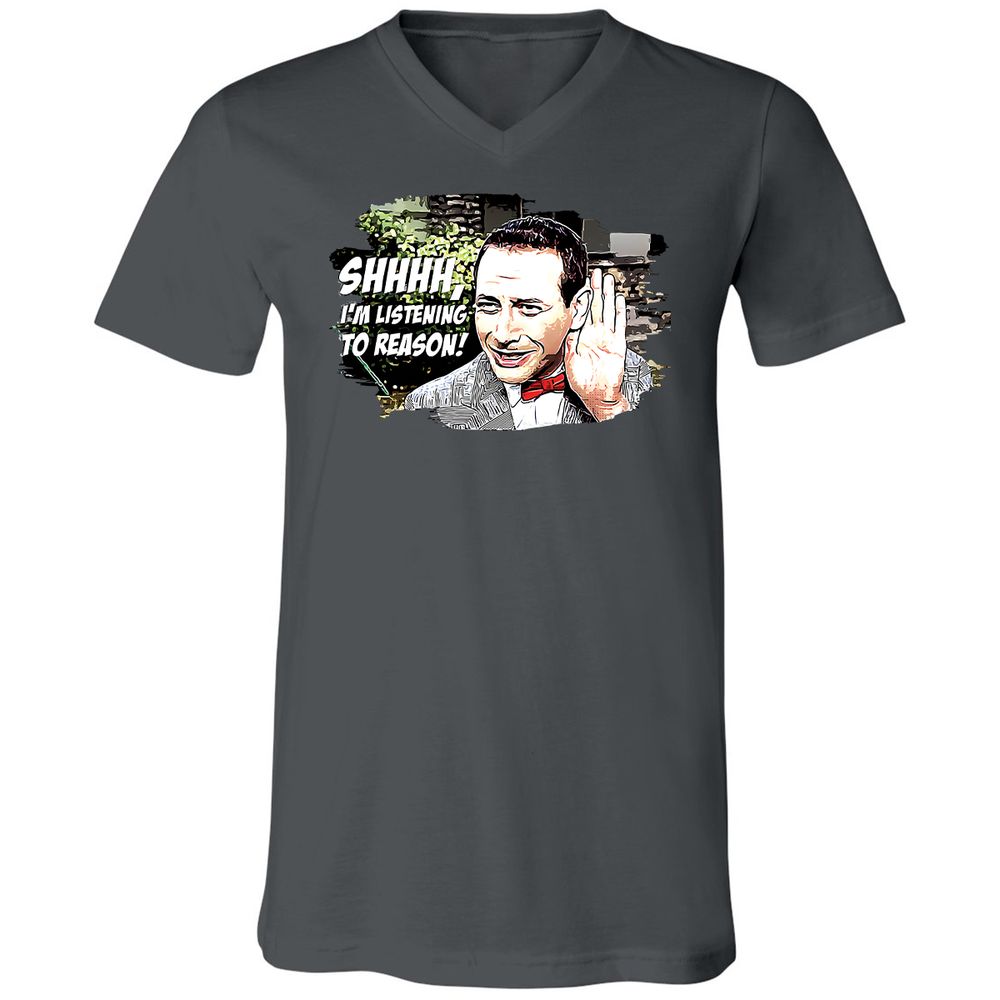Unisex V-Neck T-Shirt - C4J2TBSS - Asphalt - 12