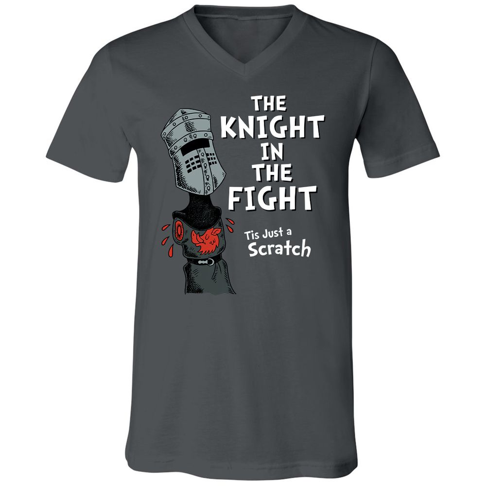 Unisex V-Neck T-Shirt - V66TJF4W - Asphalt - 12