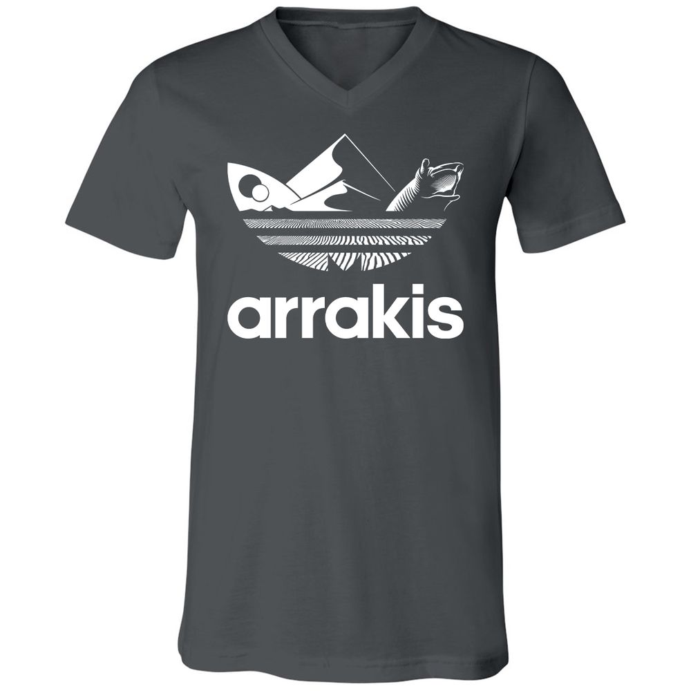 Unisex V-Neck T-Shirt - JJS7WJMZ - Asphalt - 12