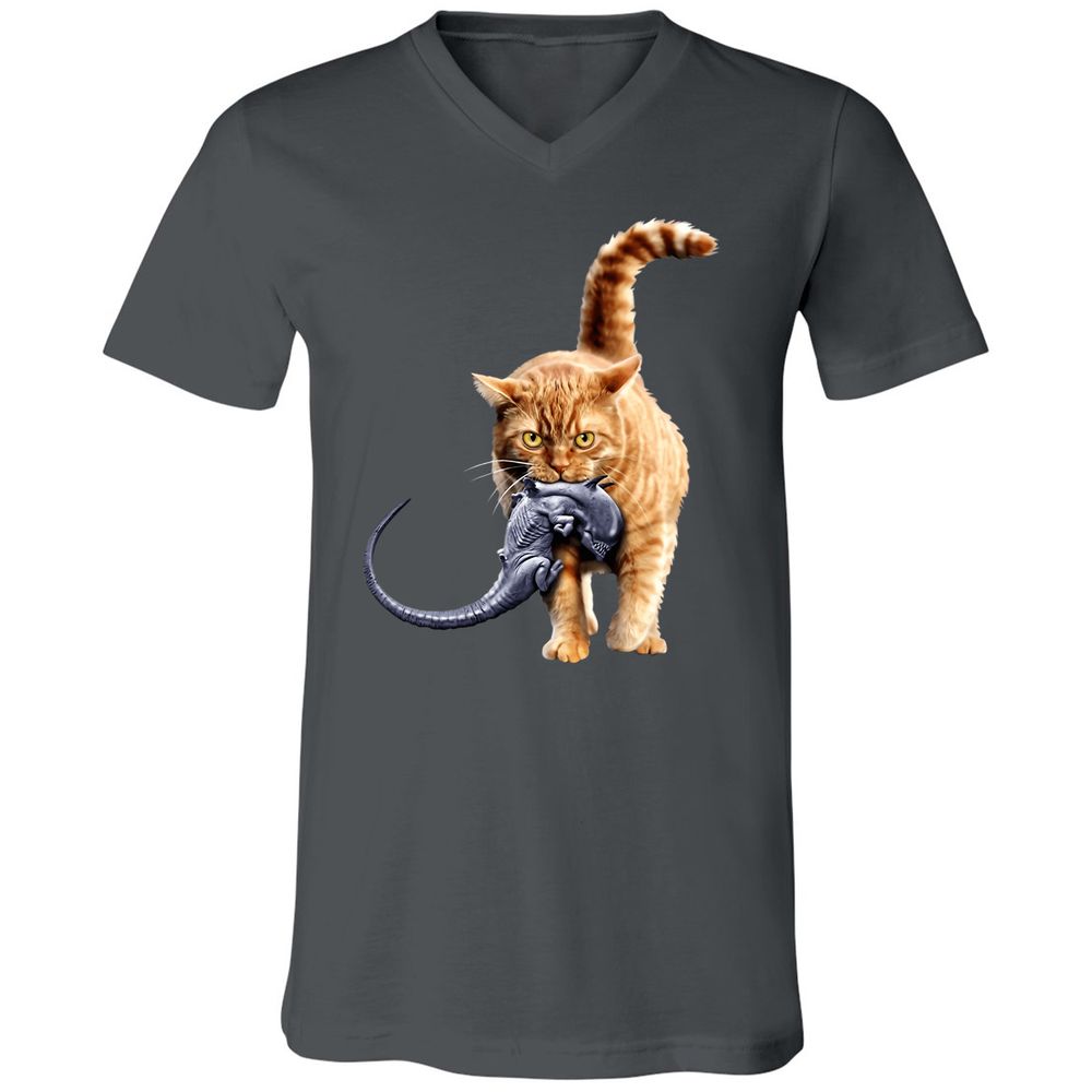 Unisex V-Neck T-Shirt - T1YKC78L - Asphalt - 12