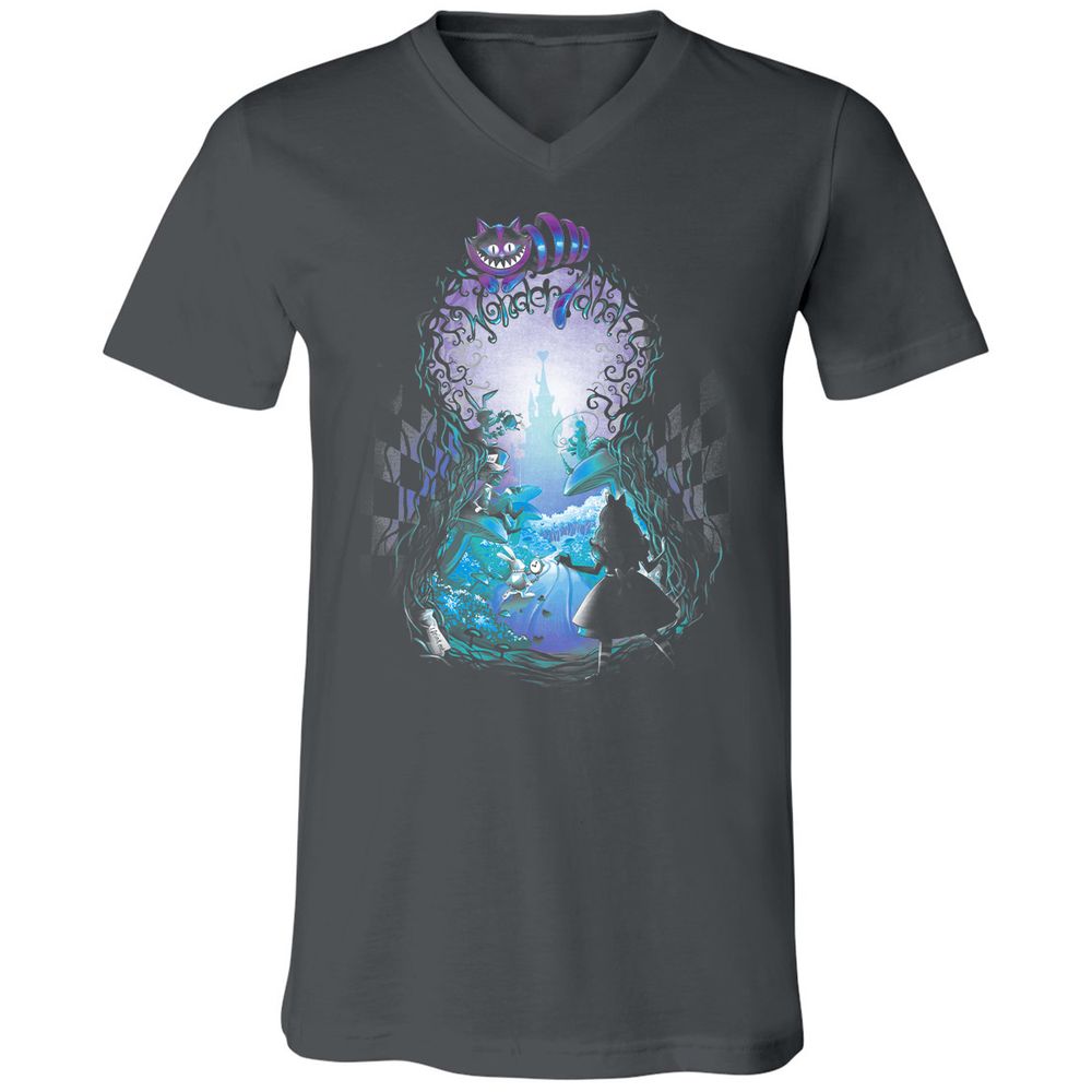 Unisex V-Neck T-Shirt - 91VVDS51 - Asphalt - 12