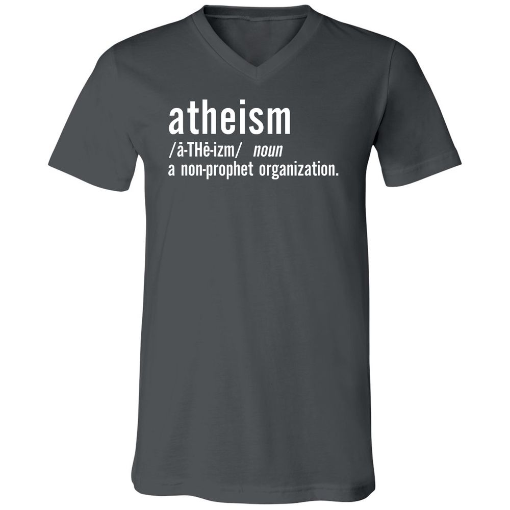 Unisex V-Neck T-Shirt - VLFQDVBP - Asphalt - 12
