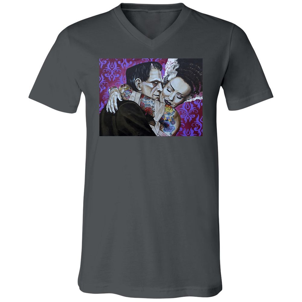 Unisex V-Neck T-Shirt - RCQC123J - Asphalt - 12