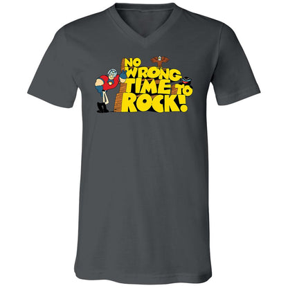 Unisex V-Neck T-Shirt - 6P3RLVDD - Asphalt - 12