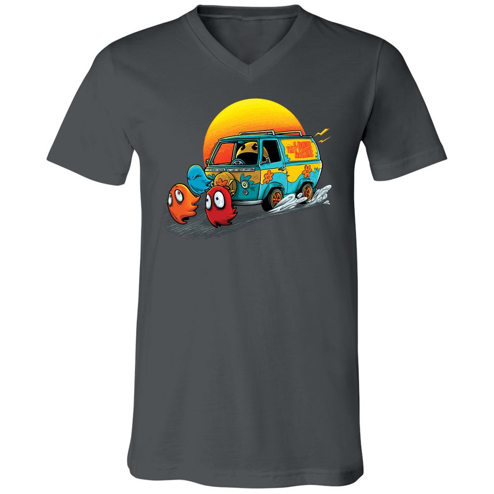 Unisex V-Neck T-Shirt - YPDMZD8W - Asphalt - 12