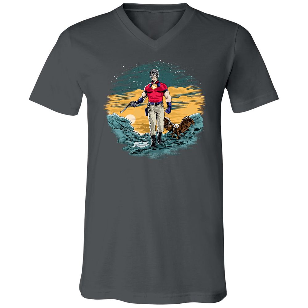 Unisex V-Neck T-Shirt - EGTFR1WN - Asphalt - 12
