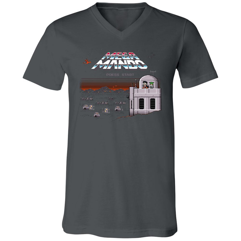 Unisex V-Neck T-Shirt - JPZV85MJ - Asphalt - 12