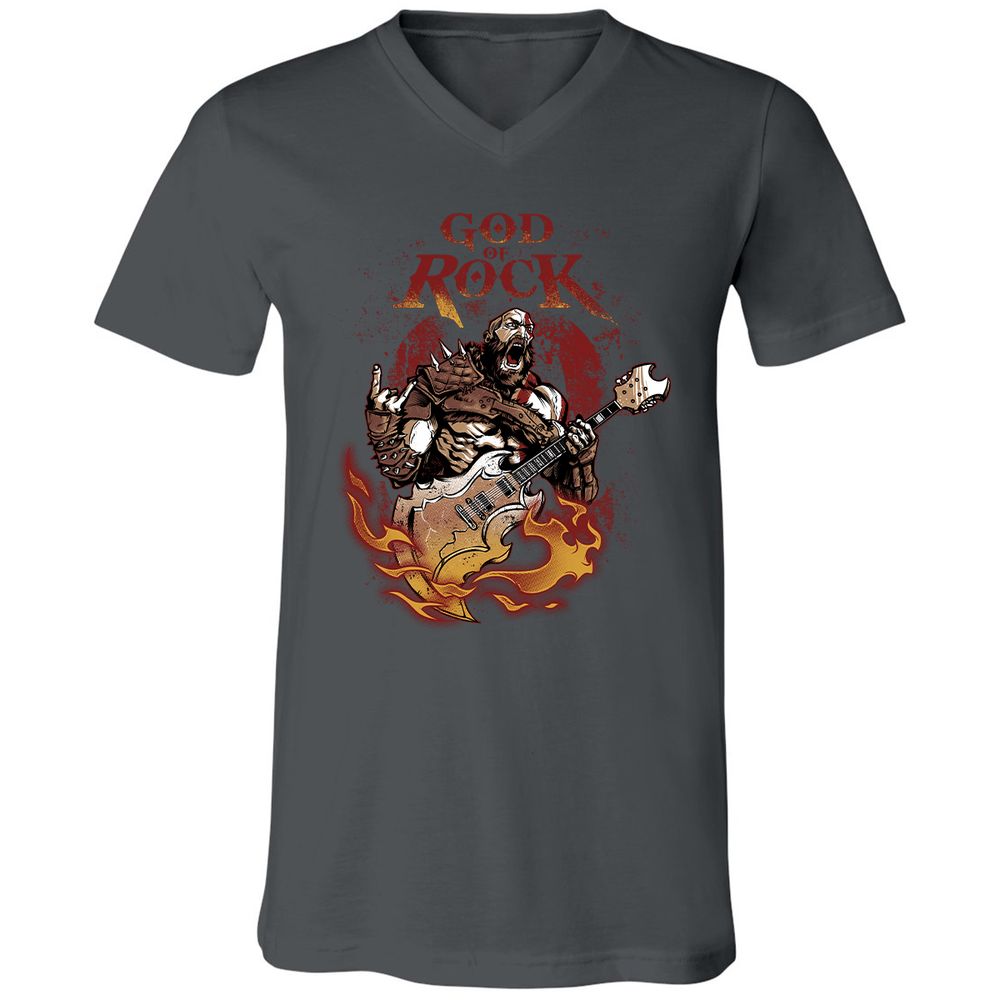 Unisex V-Neck T-Shirt - SBX6R4FP - Asphalt - 12