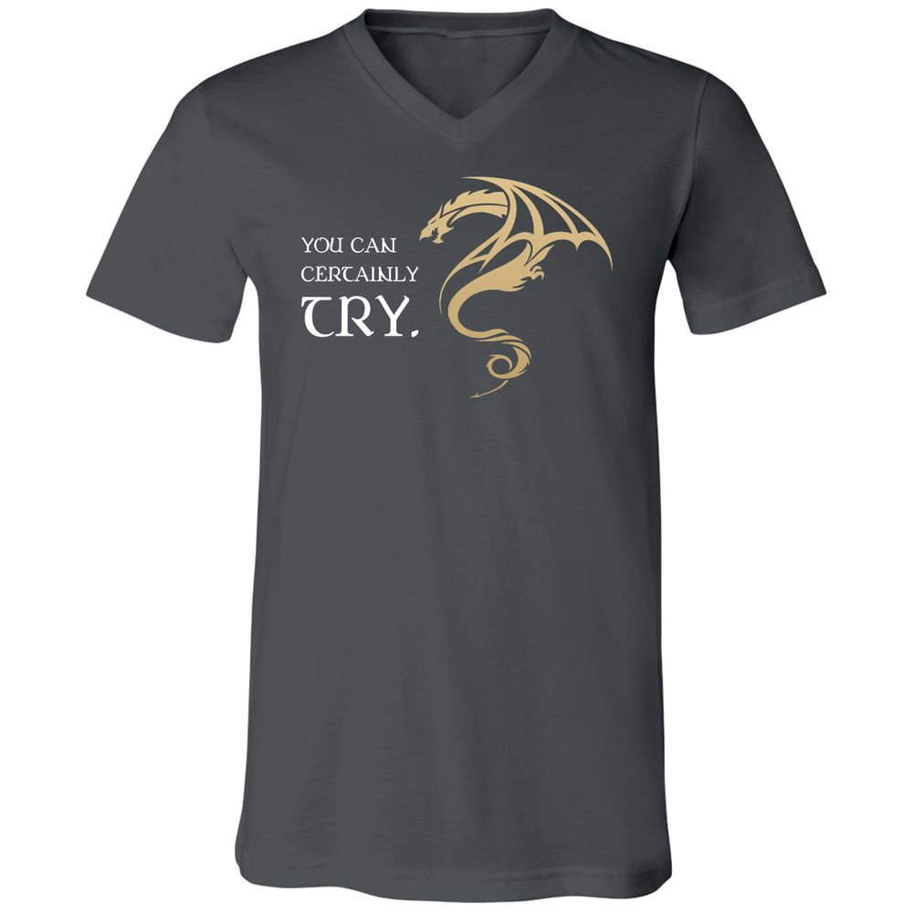 Unisex V-Neck T-Shirt - MXBFPMEJ - Asphalt - 12