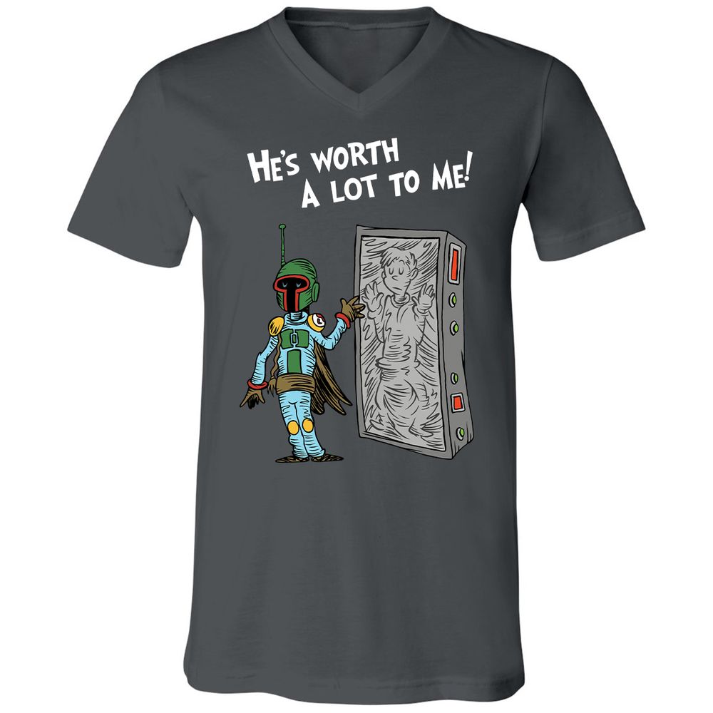 Unisex V-Neck T-Shirt - CXGAYZ3W - Asphalt - 12