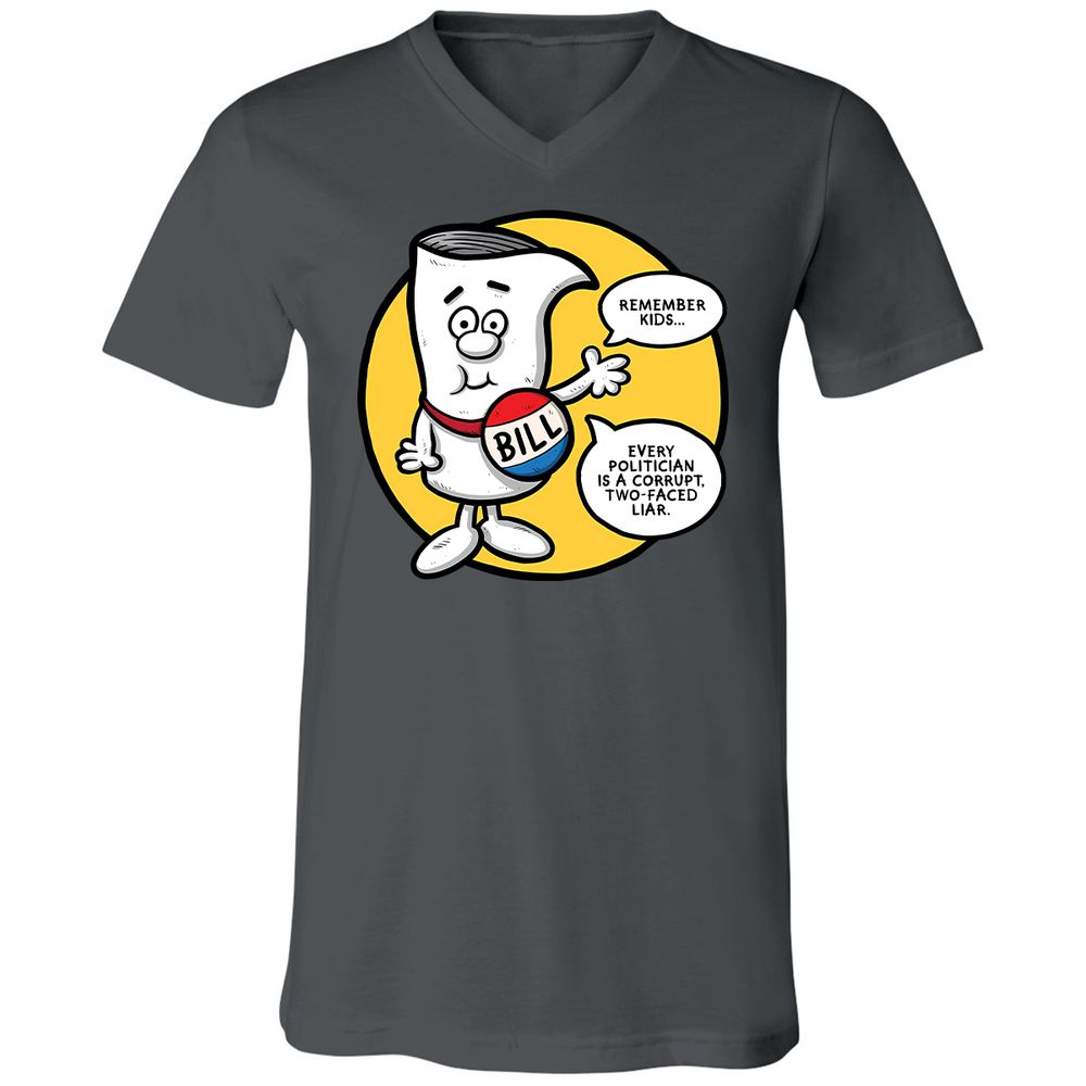 Unisex V-Neck T-Shirt - Q23BNVCG - Asphalt - 12