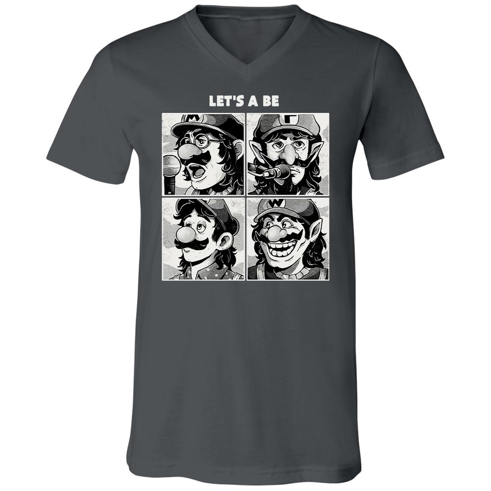 Unisex V-Neck T-Shirt - WH5C9F5V - Asphalt - 12