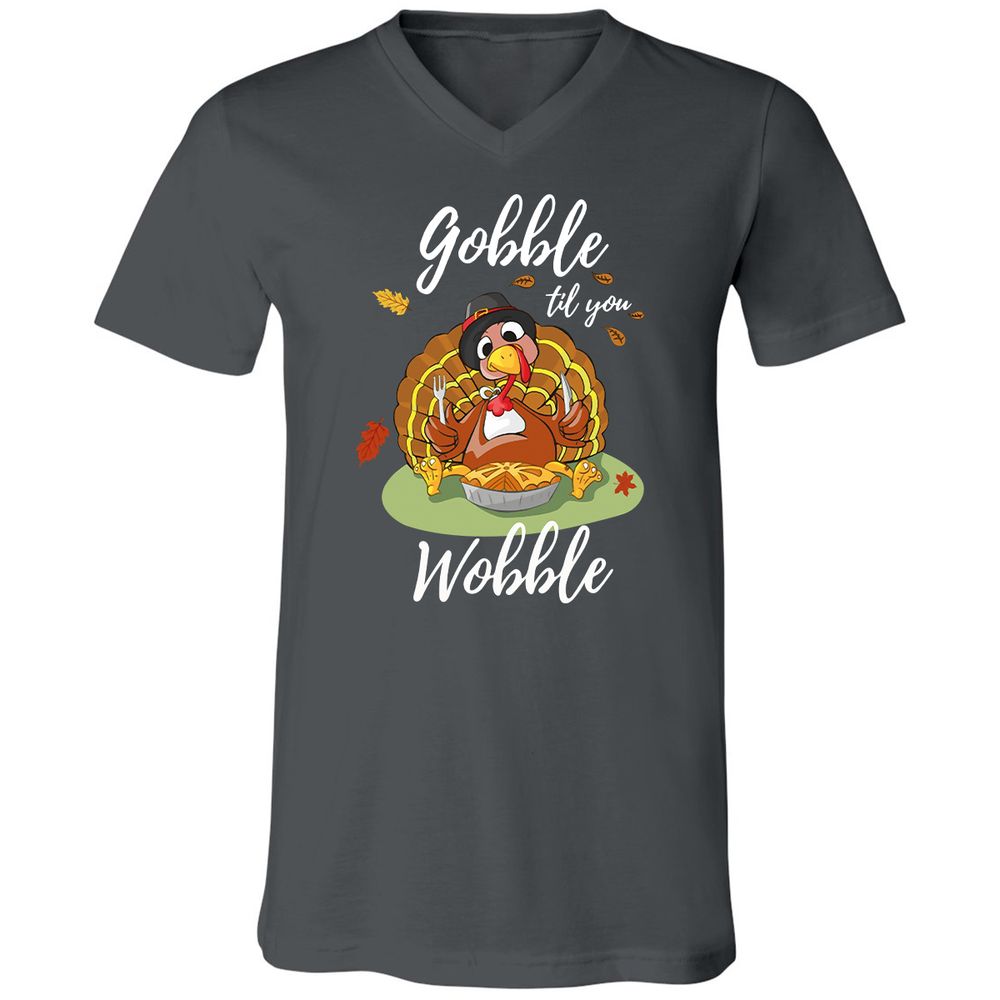 Unisex V-Neck T-Shirt - 8944CQQX - Asphalt - 12