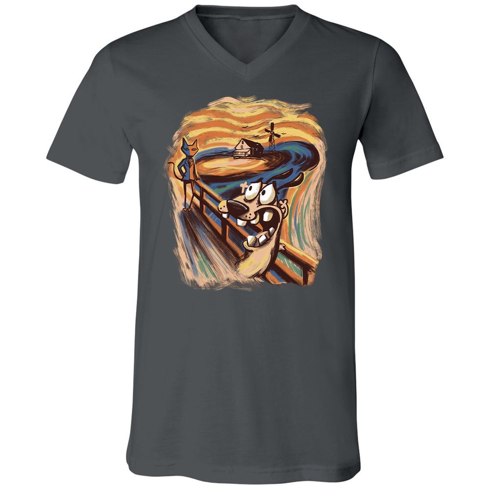 Unisex V-Neck T-Shirt - 6RUA22HA - Asphalt - 12