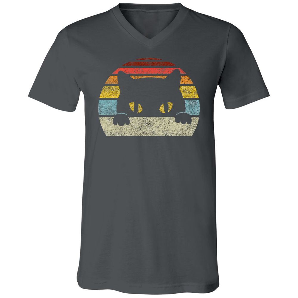 Unisex V-Neck T-Shirt - 8424QMBJ - Asphalt - 12