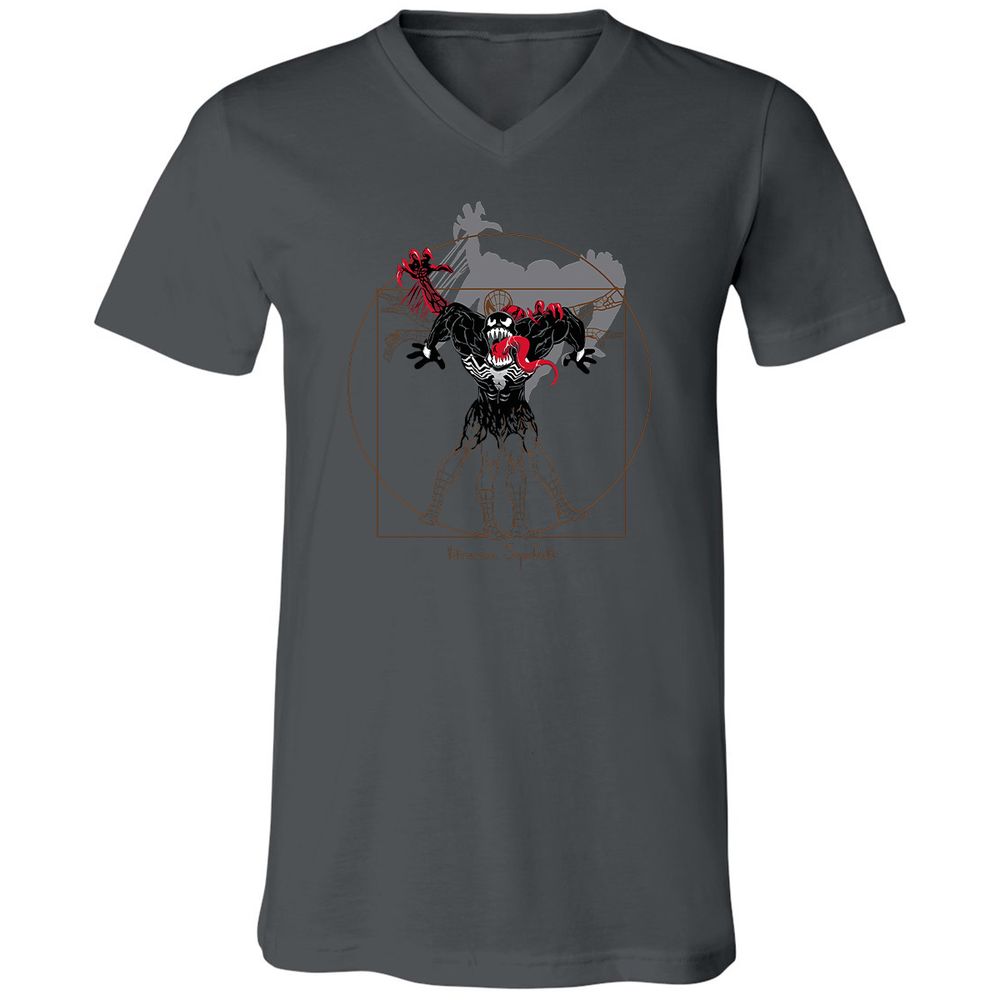 Unisex V-Neck T-Shirt - C5HJMXM3 - Asphalt - 12