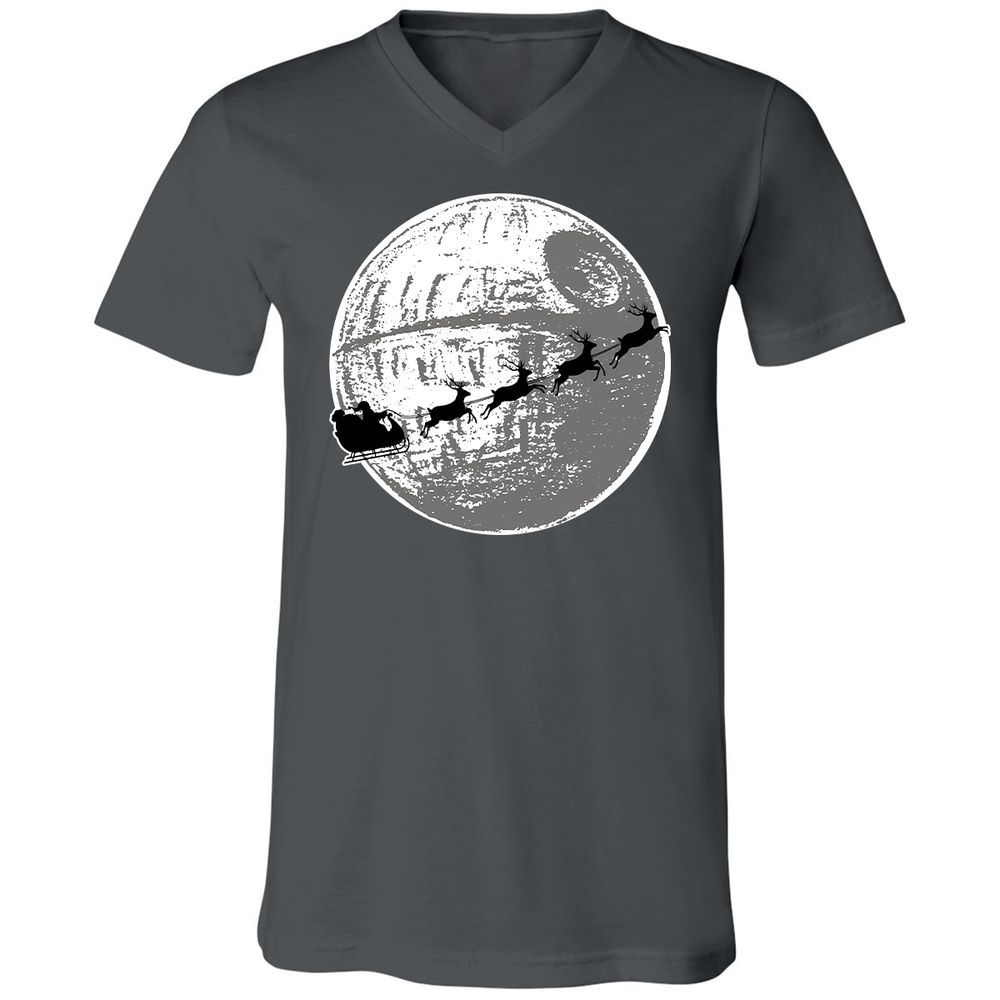 Unisex V-Neck T-Shirt - D5S73ZXZ - Asphalt - 12