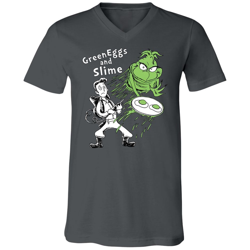Unisex V-Neck T-Shirt - JVRZ6NN8 - Asphalt - 12