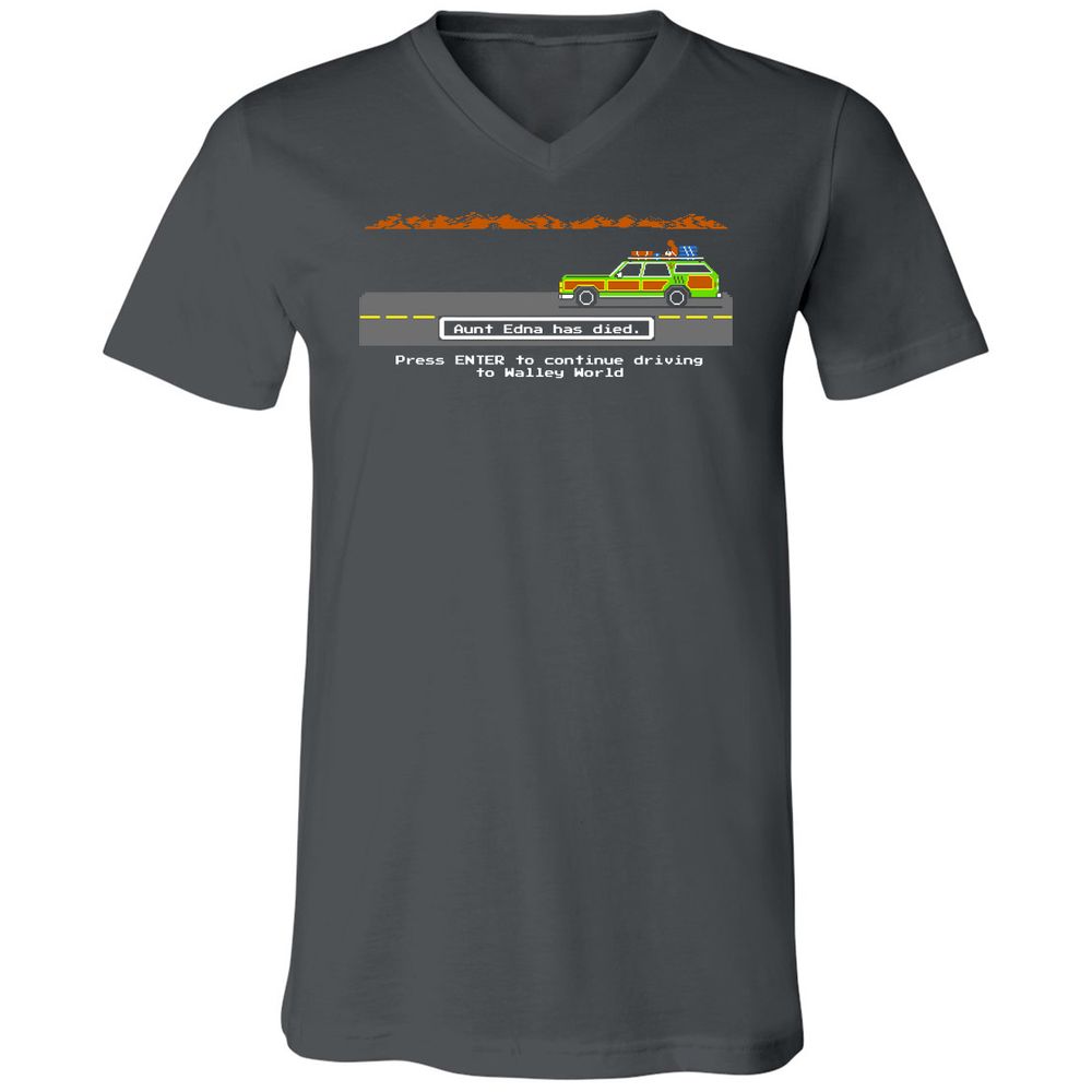 Unisex V-Neck T-Shirt - M2CMVCGH - Asphalt - 12