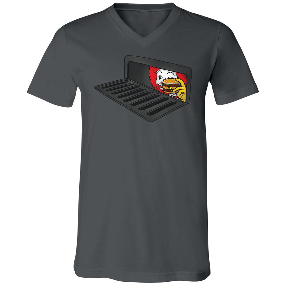 Unisex V-Neck T-Shirt - A3PUSTXR - Asphalt - 12