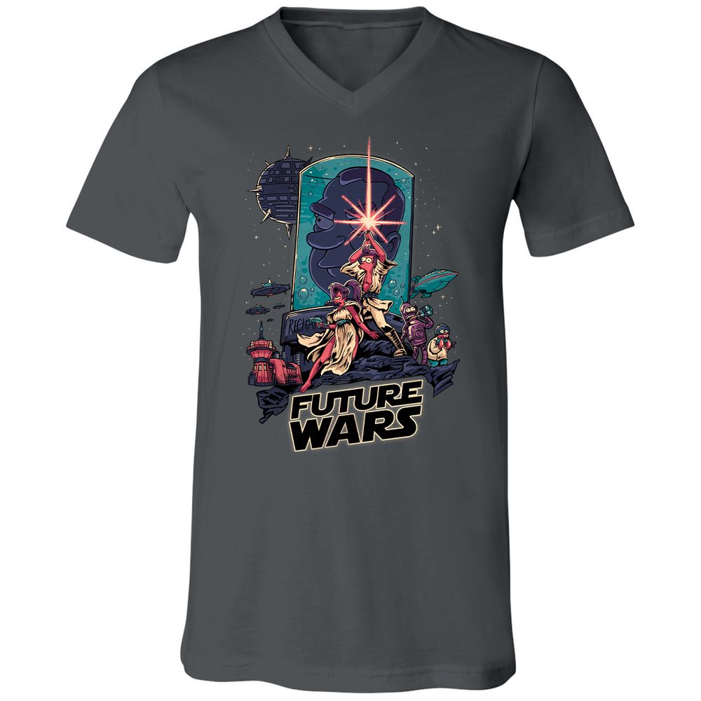 Unisex V-Neck T-Shirt - D3KT9KE3 - Asphalt - 12