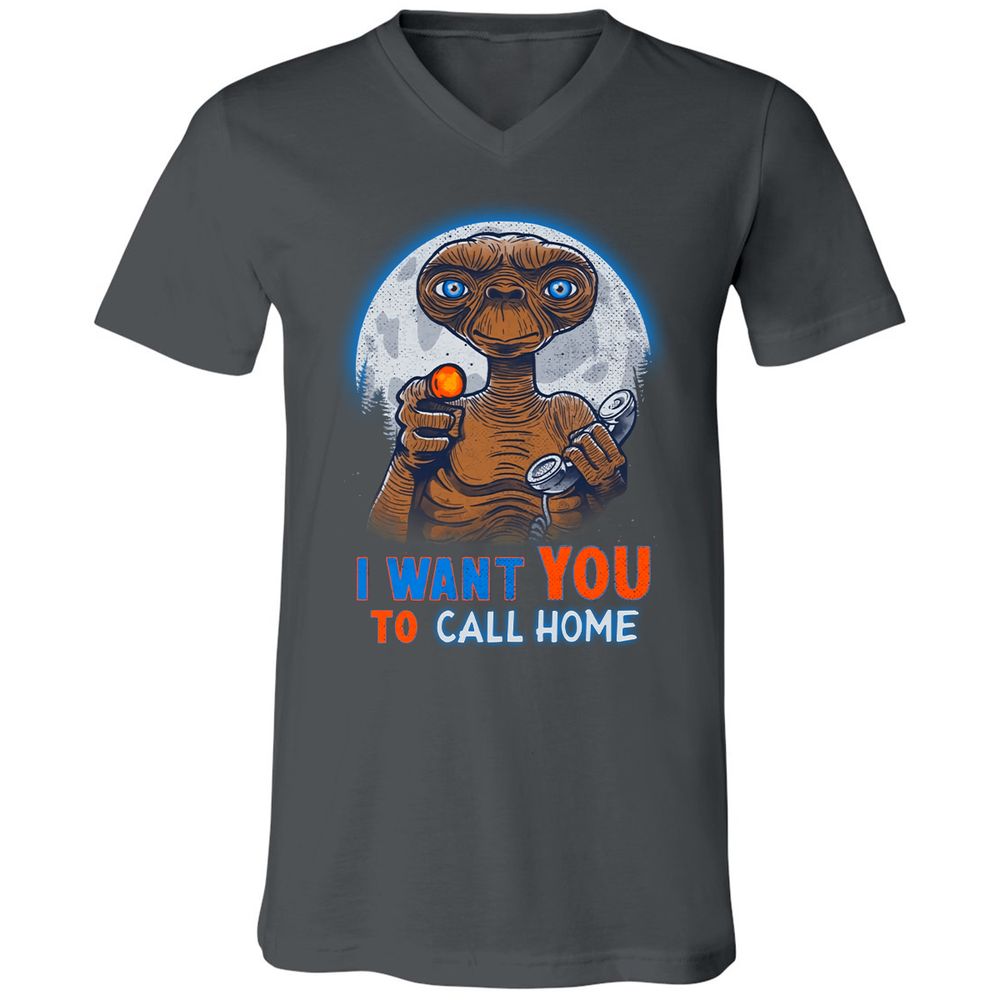 Unisex V-Neck T-Shirt - T2XW14X6 - Asphalt - 12