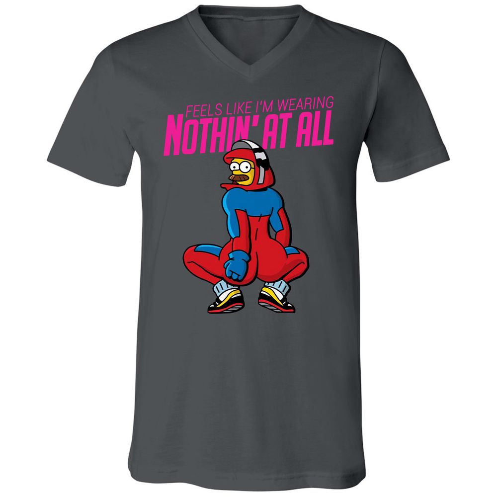 Unisex V-Neck T-Shirt - LN51LAKQ - Asphalt - 12