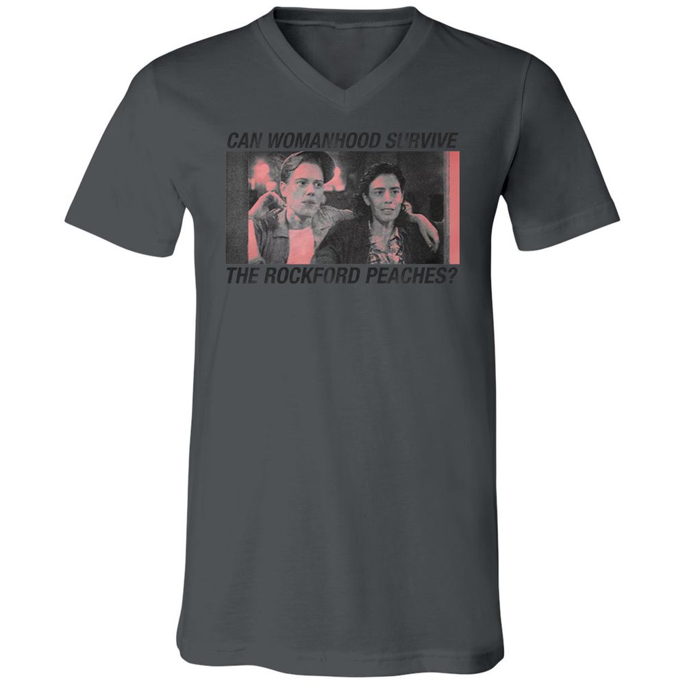 Unisex V-Neck T-Shirt - QVXSHU57 - Asphalt - 12