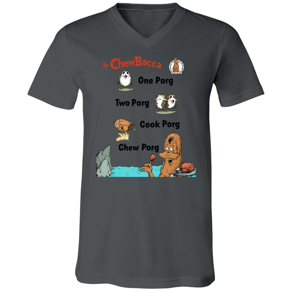 Unisex V-Neck T-Shirt - UK7NBUQ9 - Asphalt - 12