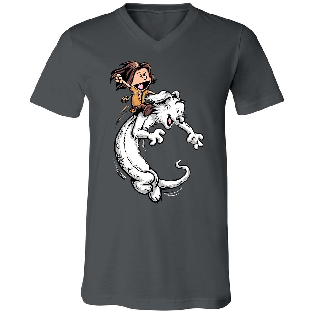 Unisex V-Neck T-Shirt - JDGT97T6 - Asphalt - 12