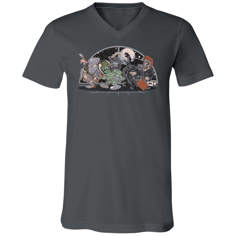 Unisex V-Neck T-Shirt - 8N4DM9Y6 - Asphalt - 12