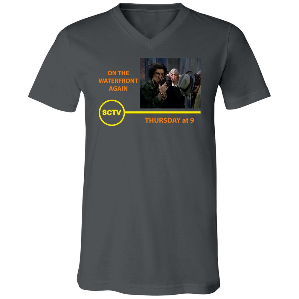 Unisex V-Neck T-Shirt - 7WDQY58V - Asphalt - 12