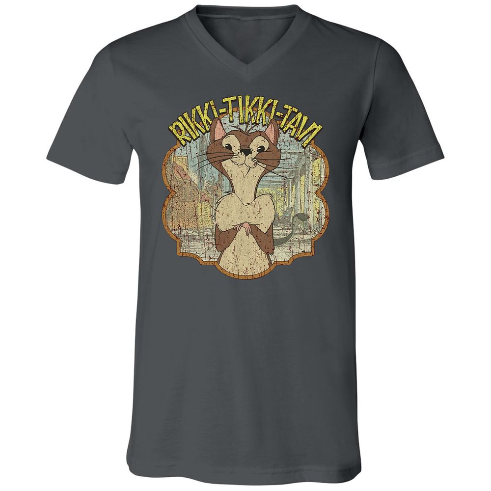 Unisex V-Neck T-Shirt - XW1WCGEK - Asphalt - 12