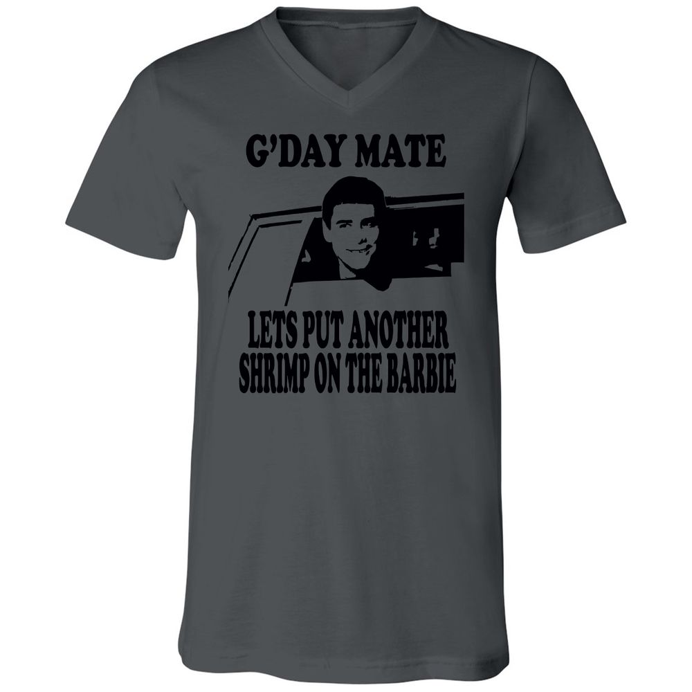 Unisex V-Neck T-Shirt - 4LD122VM - Asphalt - 12