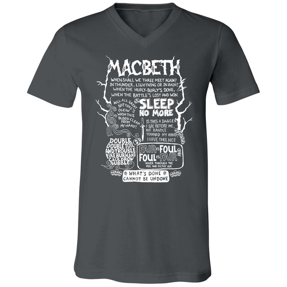Unisex V-Neck T-Shirt - YE35DLUN - Asphalt - 12