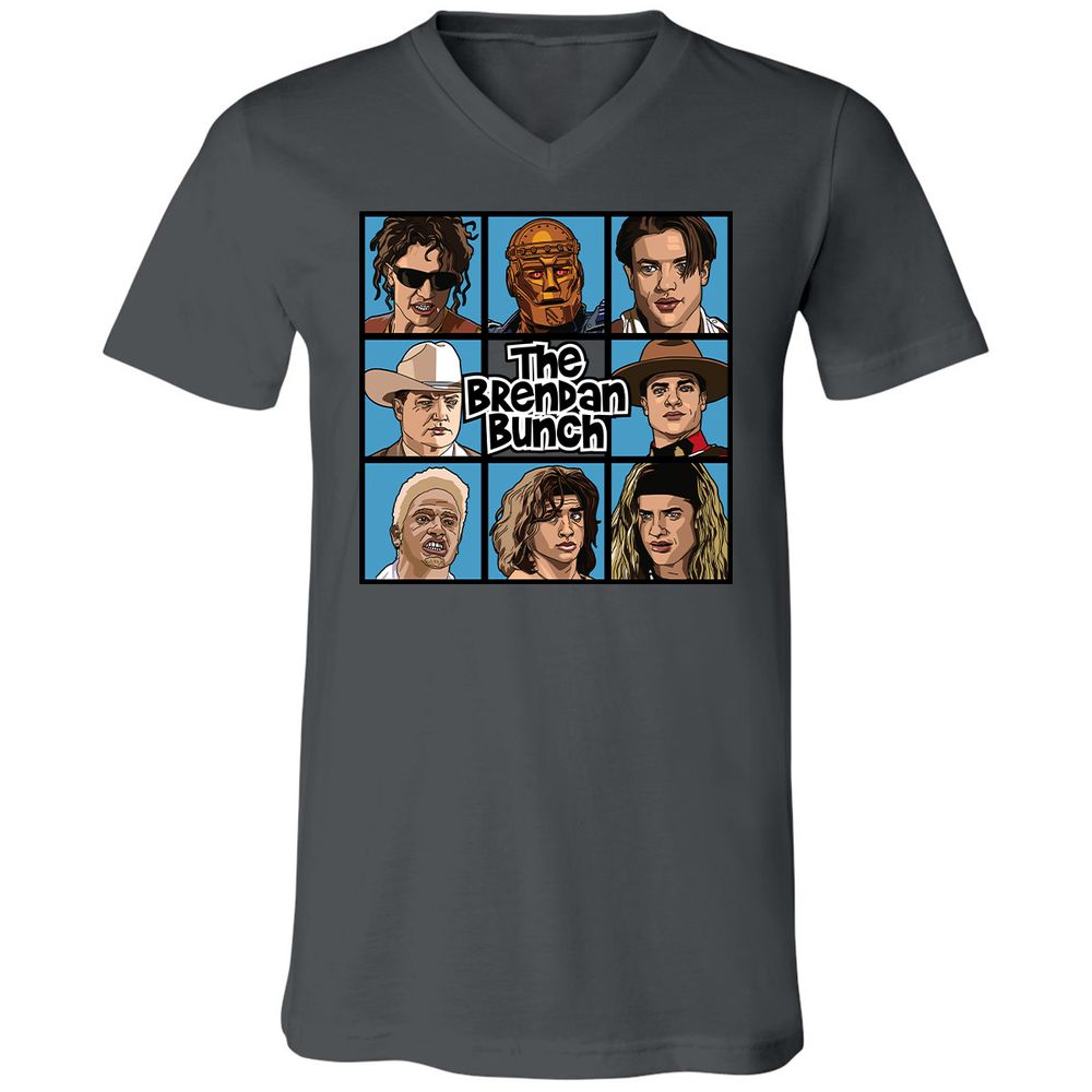 Unisex V-Neck T-Shirt - 3VPPFP18 - Asphalt - 12