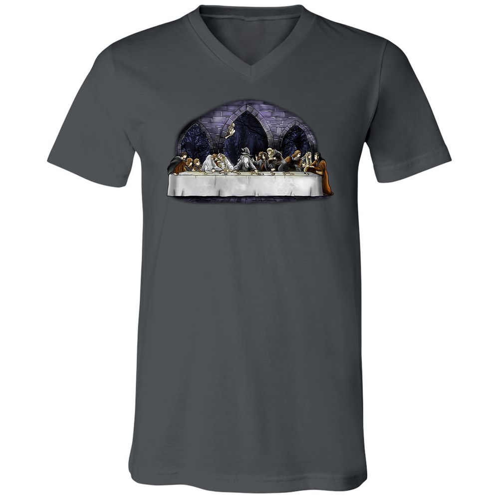 Unisex V-Neck T-Shirt - 6DTVNFTQ - Asphalt - 12