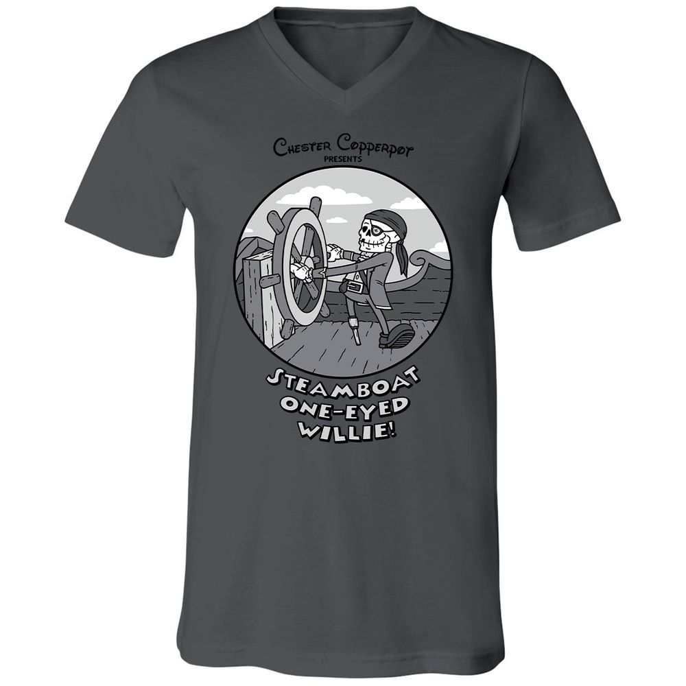 Unisex V-Neck T-Shirt - LA71C2ZM - Asphalt - 12