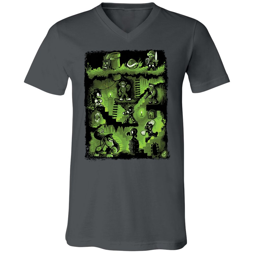 Unisex V-Neck T-Shirt - VPS9AUKL - Asphalt - 12