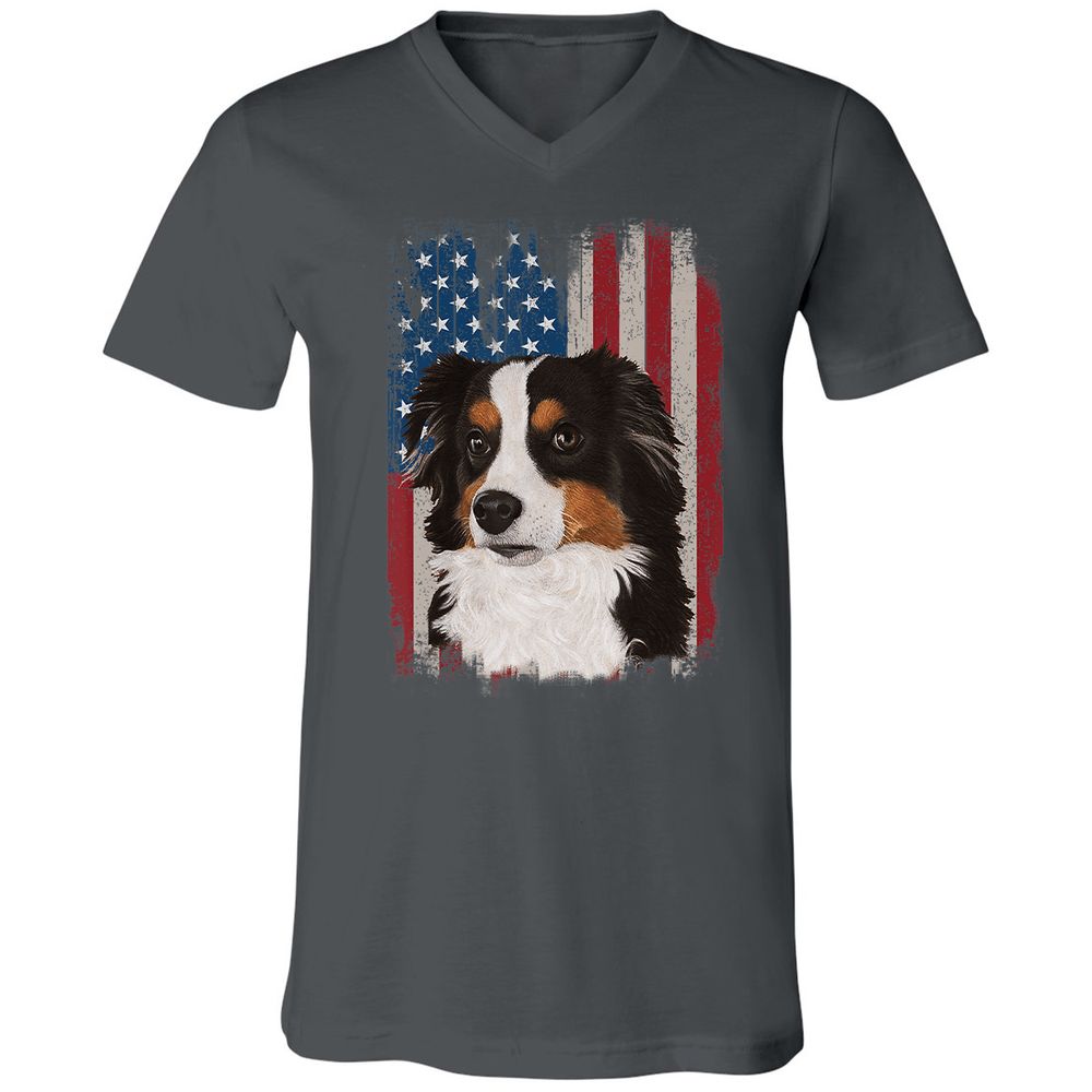 Unisex V-Neck T-Shirt - 1FRJDT65 - Asphalt - 12