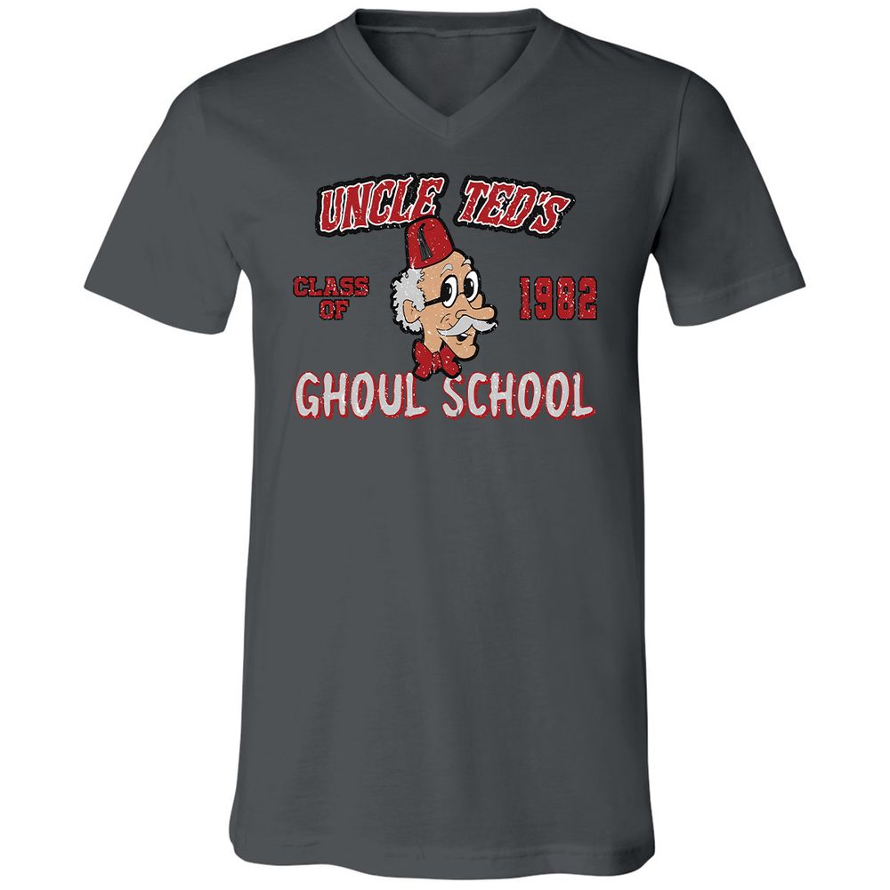 Unisex V-Neck T-Shirt - UN5WGY39 - Asphalt - 12